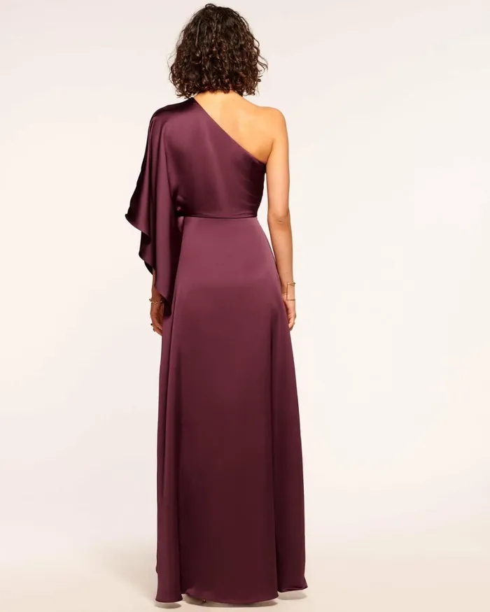 Women Simone One Shoulder Maxi Dress Cabernet Ramy Brook Dresses Women Simone One Shoulder Maxi Dress Cabernet Ramy Brook Dresses