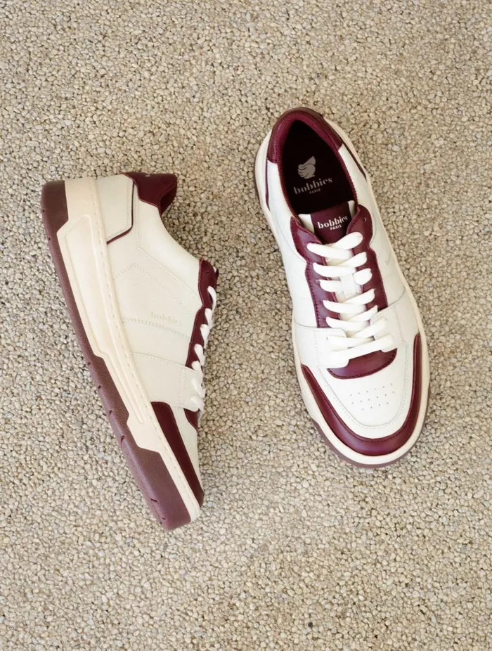 Women Sneakers Bobbies Miley Off White and Garnet Women Sneakers Bobbies Miley Off White and Garnet