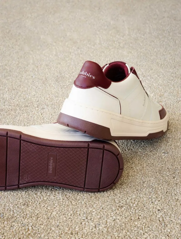 Women Sneakers Bobbies Miley Off White and Garnet Women Sneakers Bobbies Miley Off White and Garnet