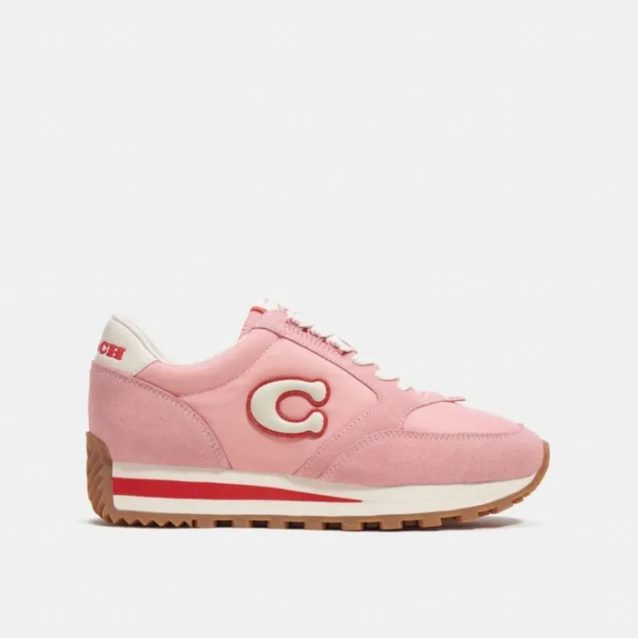 Women Sneakers Coach Runner Sneaker Bubblegumsport Red