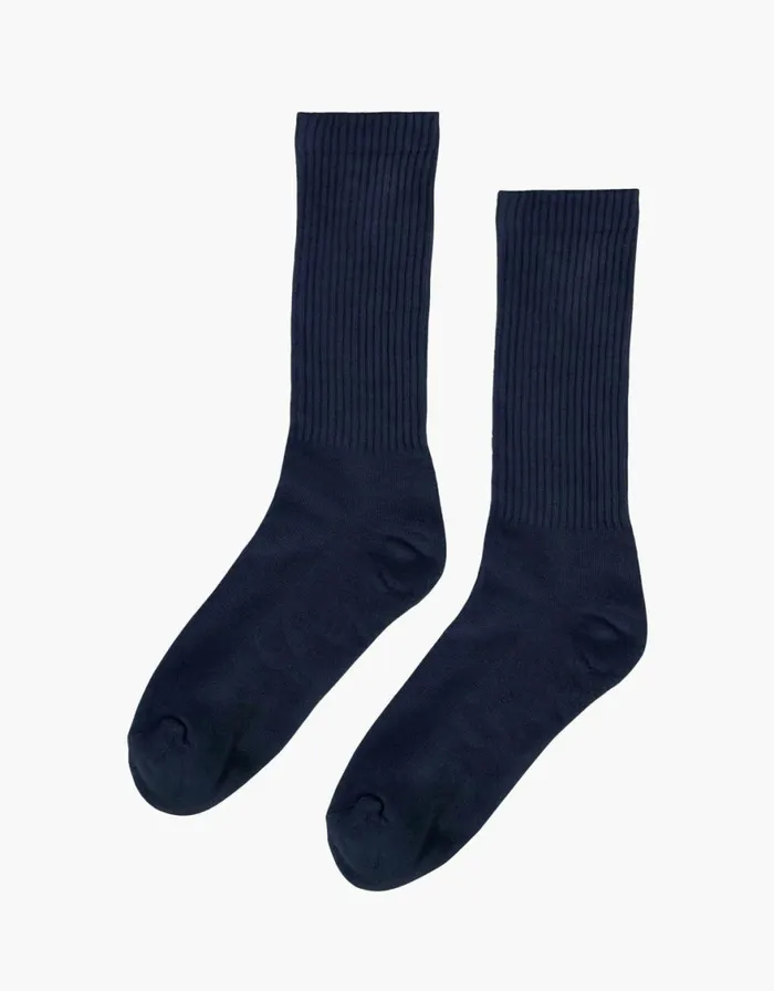 Women Socks Colorful Standard Organic Active Sock Navy Blue