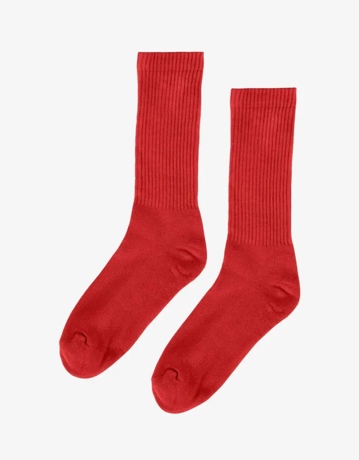 Women Socks Colorful Standard Organic Active Sock Scarlet Red