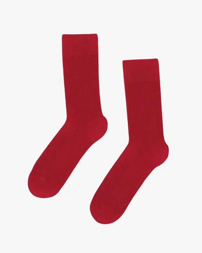 Women Socks Colorful Standard Women Classic Organic Sock Scarlet Red