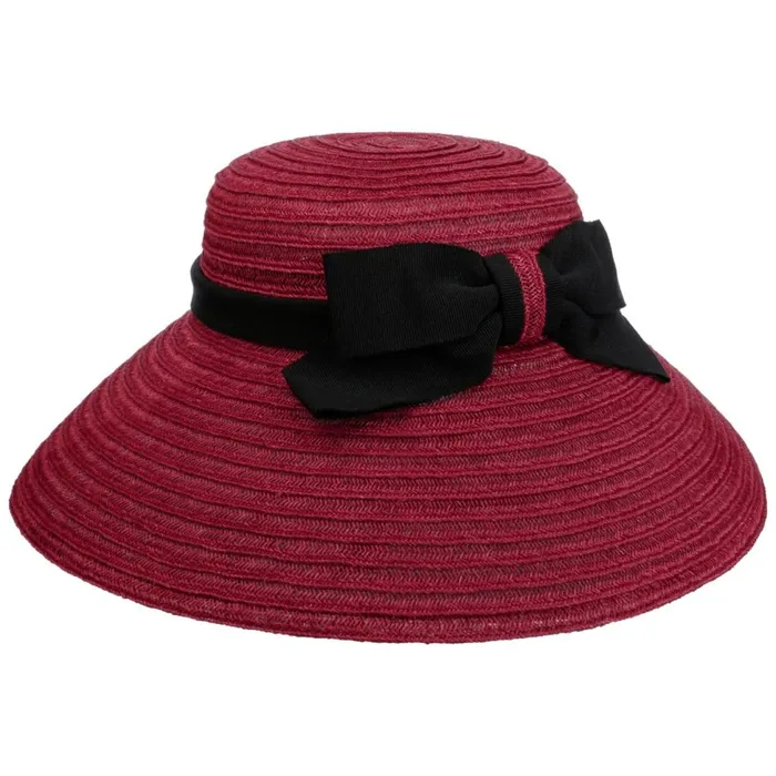 Women Straw Hats Mayser Audrey Hanfhut Burgundy