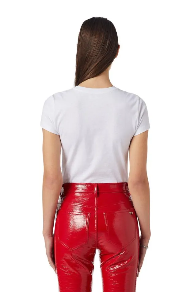 Women TSliBigoval White Diesel Tshirts And Tops