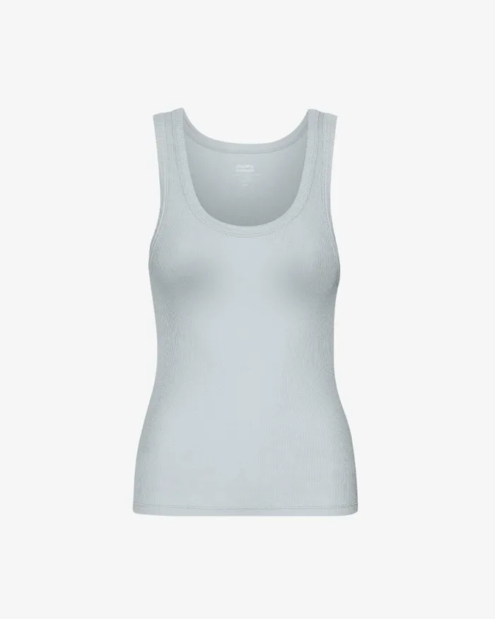Women Tank Tops Colorful Standard Women Organic Rib Tank Top Cloudy Grey