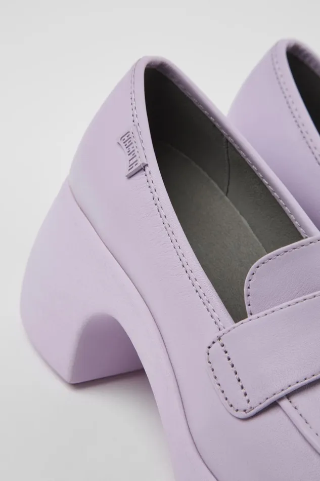 Women Thelma Purple Leather Loafer Camper Formal Shoes