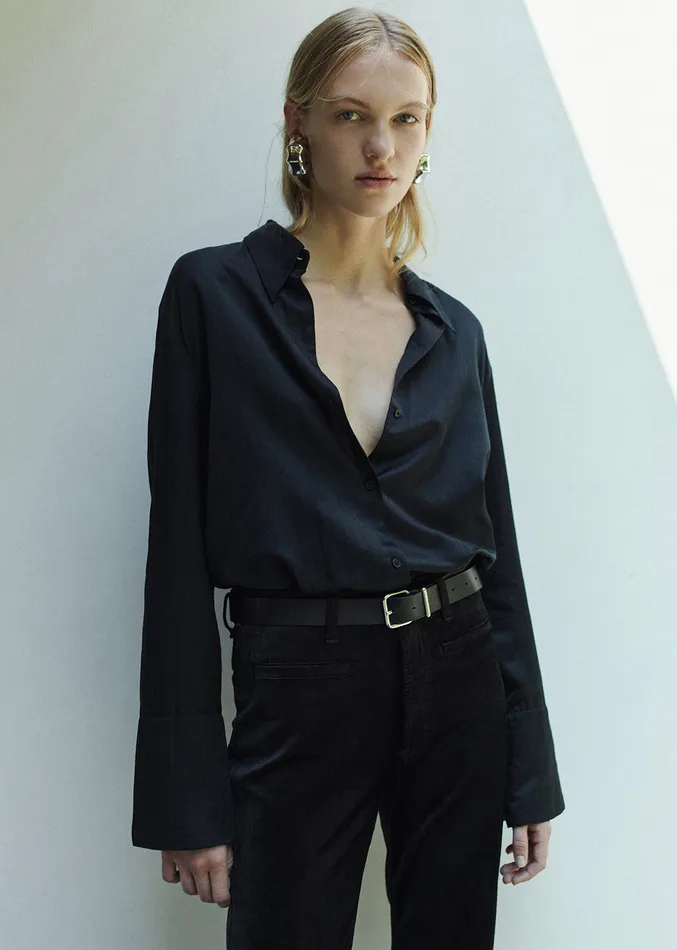 Women Tops Citizens Of Humanity Camilia Shirt In Black