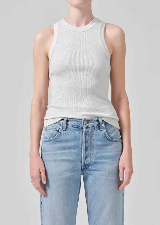 Women Tops Citizens Of Humanity Isabel Rib Tank In Heather Grey