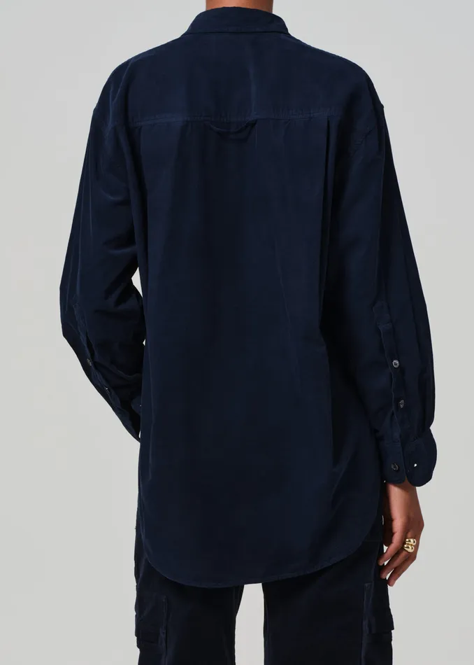 Women Tops Citizens Of Humanity Kayla Shirt Corduroy In Navy