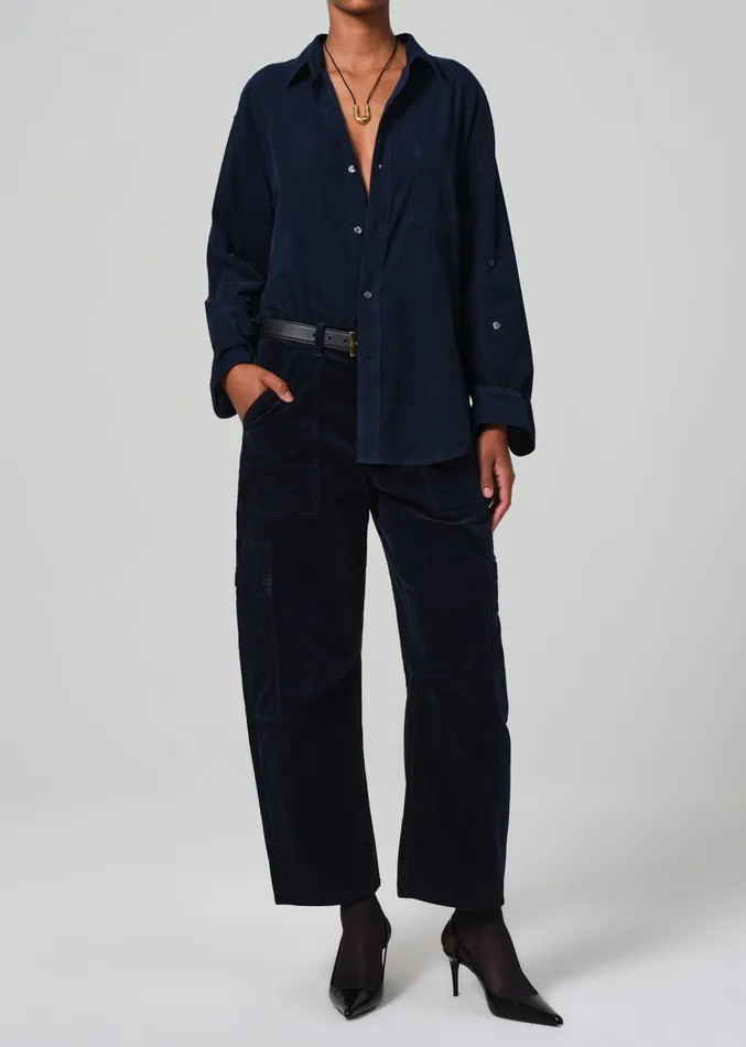 Women Tops Citizens Of Humanity Kayla Shirt Corduroy In Navy