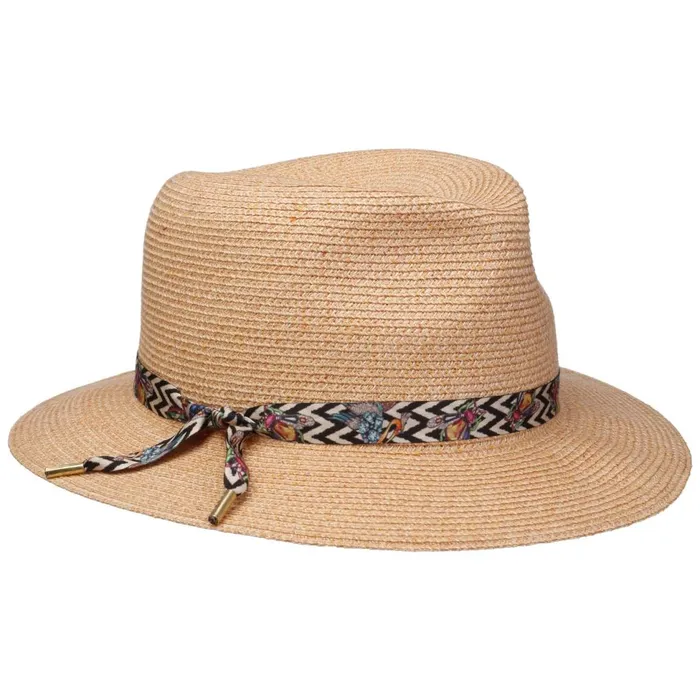 Women Traveler Hats Mayser Nane Crushable Braided Hat Apricot