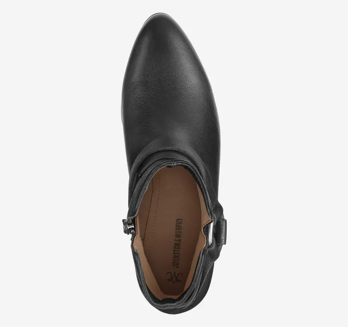 Women Trista Harness Bootie Black Calfskin JohnstonandMurphy Boots and Booties Women Trista Harness Bootie Black Calfskin JohnstonandMurphy Boots and Booties