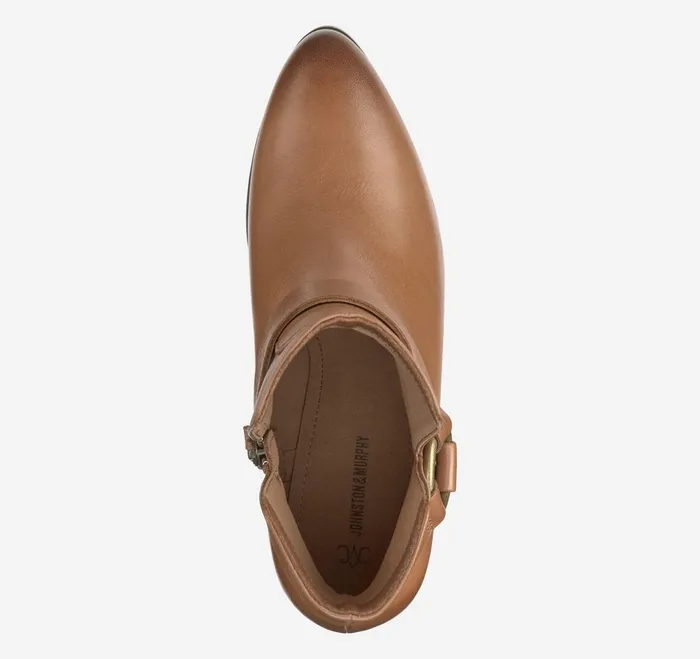 Women Trista Harness Bootie Cognac Calfskin JohnstonandMurphy Boots and Booties Women Trista Harness Bootie Cognac Calfskin JohnstonandMurphy Boots and Booties