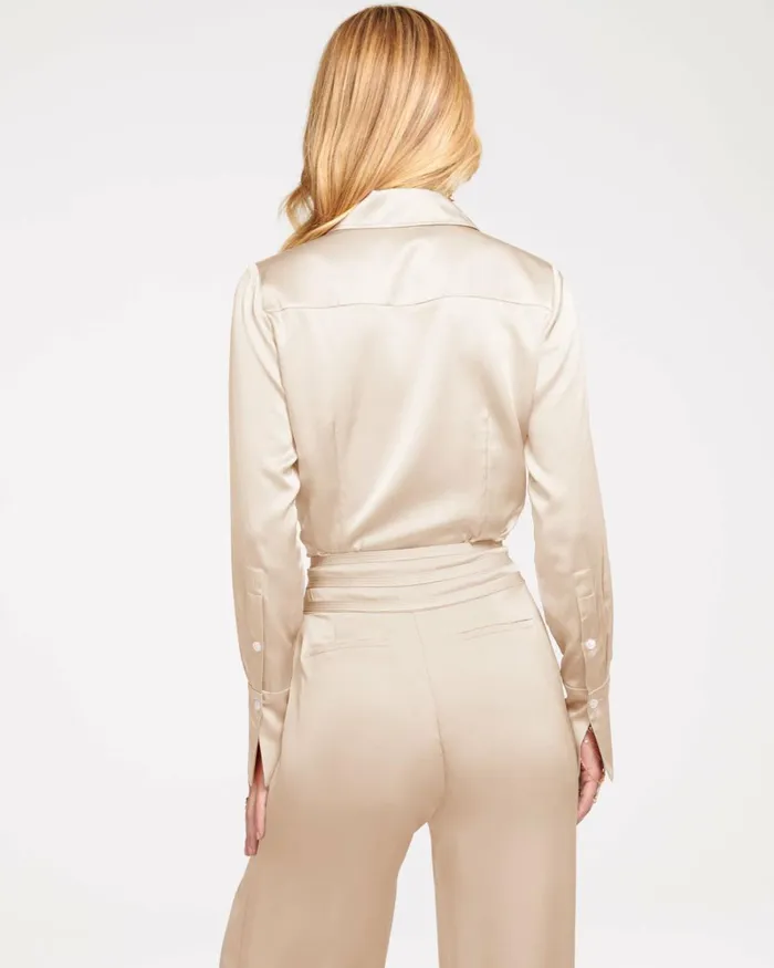Women Victoria Button Down Blouse Marigold Ramy Brook Tops