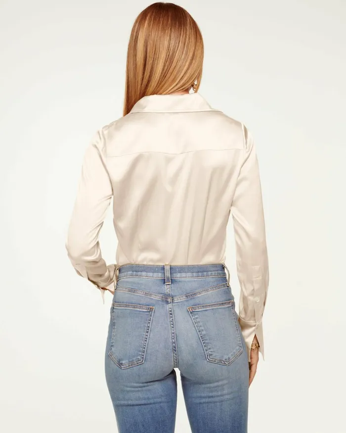 Women Victoria Button Down Blouse Marigold Ramy Brook Tops