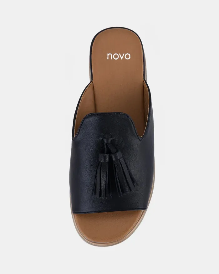 Women Wedges NOVO Shoes BOLLY BLACK