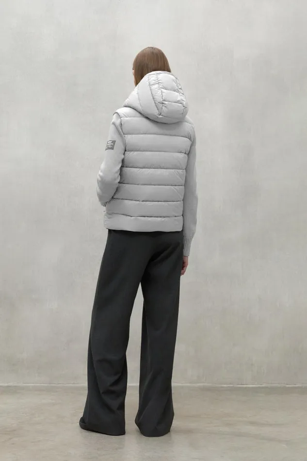 Women White Denali Knitted Jacket Ecoalf Knitwear
