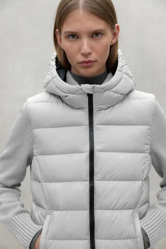 Women White Denali Knitted Jacket Ecoalf Knitwear