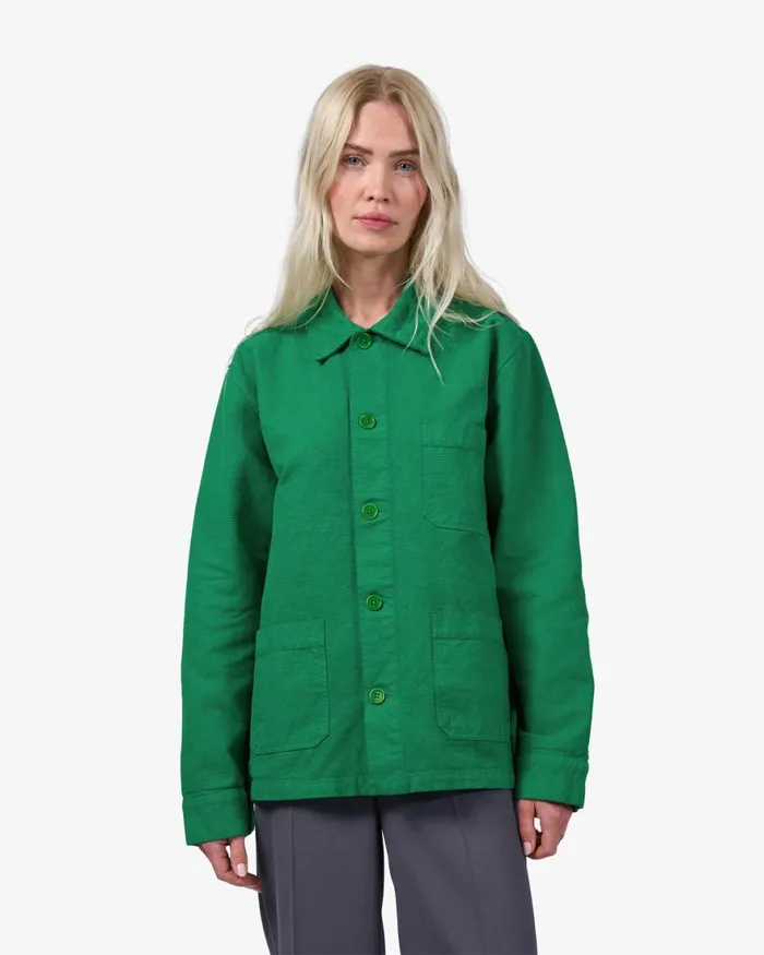 Women Workwear Jackets Colorful Standard Organic Workwear Jacket Red Tangerine