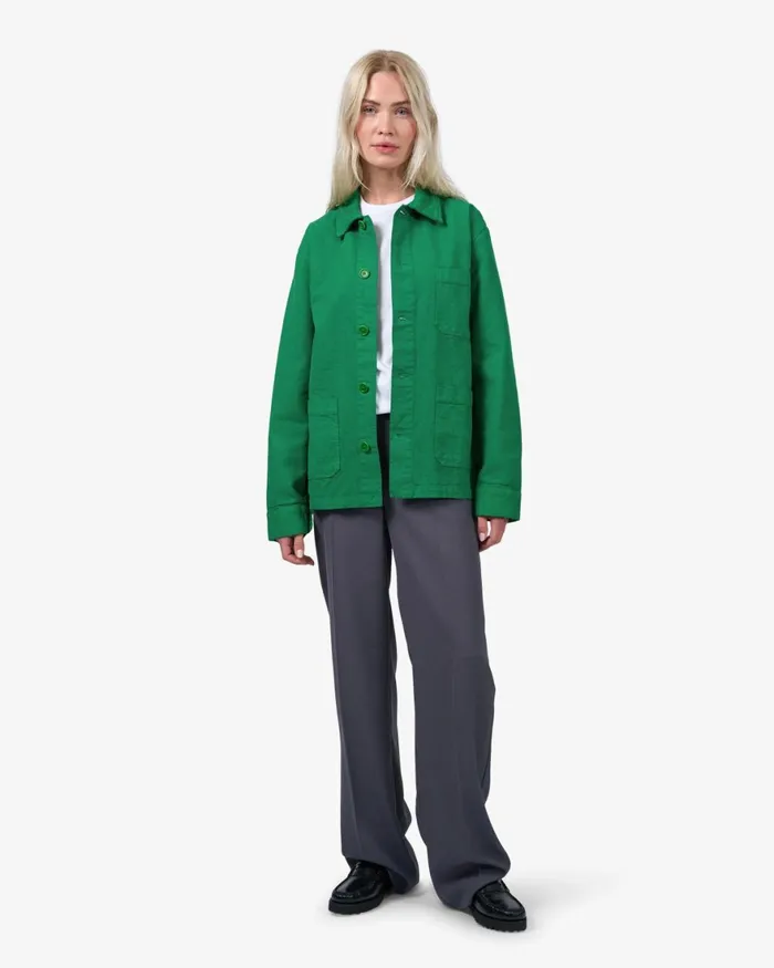Women Workwear Jackets Colorful Standard Organic Workwear Jacket Red Tangerine