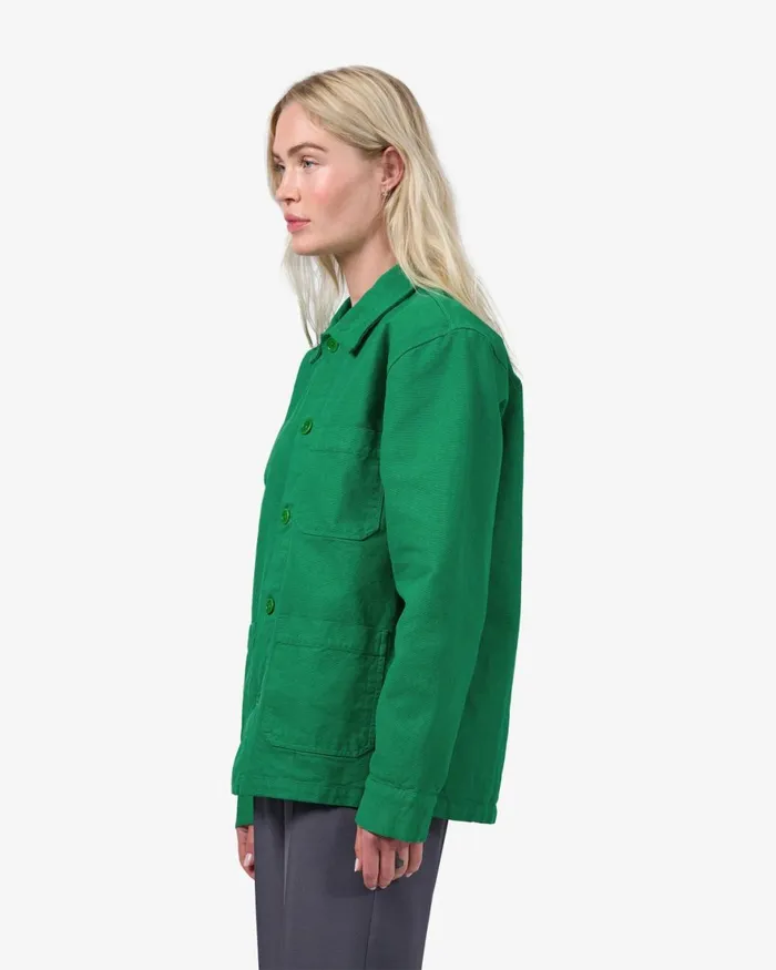 Women Workwear Jackets Colorful Standard Organic Workwear Jacket Red Tangerine
