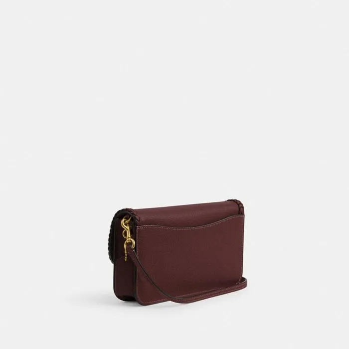 Women Wristlets Coach Tabby Chain Clutch With Braid Brasswine Women Wristlets Coach Tabby Chain Clutch With Braid Brasswine