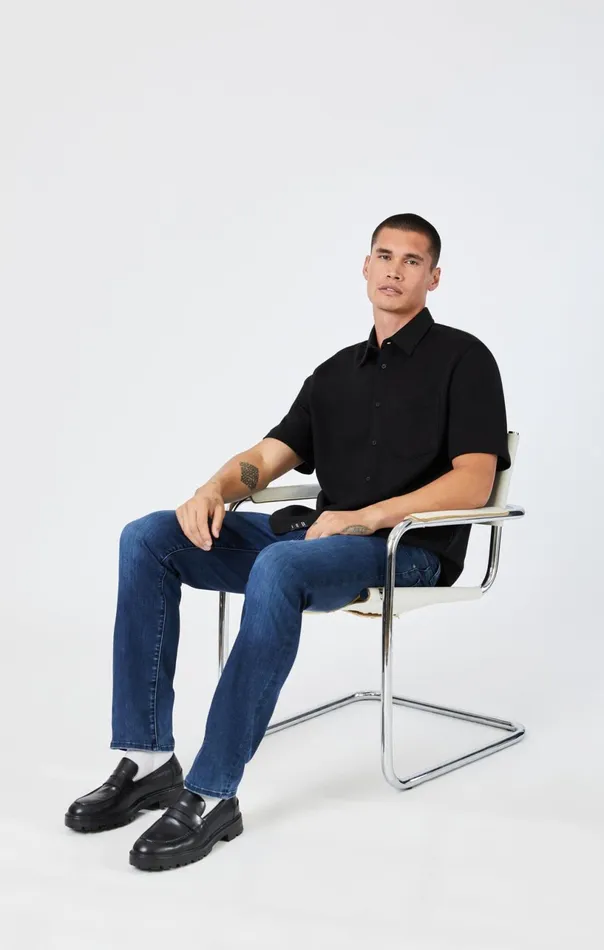 Zach Straight Leg In Dark Tonal Brushed Supermove Men Mavi Jeans Denim Zach Straight Leg In Dark Tonal Brushed Supermove Men Mavi Jeans Denim