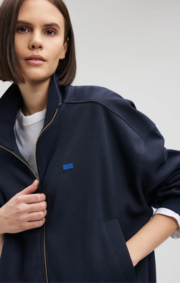 ZipUp Jacket In Navy Blazer Women Mavi Jeans Loungewear ZipUp Jacket In Navy Blazer Women Mavi Jeans Loungewear