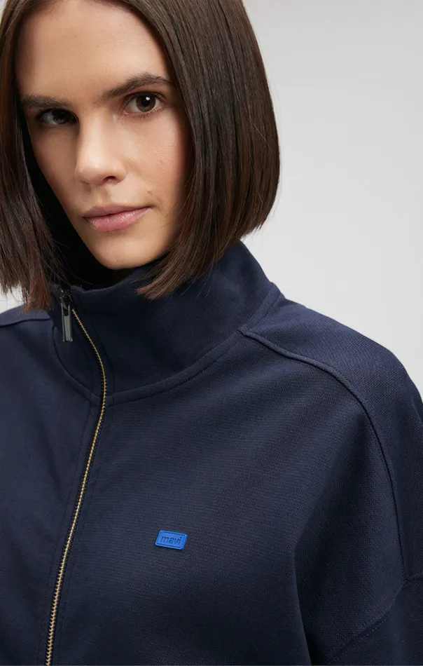 ZipUp Jacket In Navy Blazer Women Mavi Jeans Loungewear ZipUp Jacket In Navy Blazer Women Mavi Jeans Loungewear